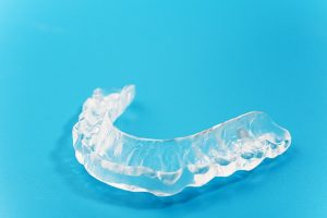 Picture of a night-guard which is used for treating Bruxism