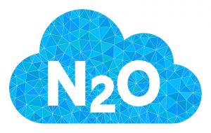 Nitrous Oxide gas cloud illustration